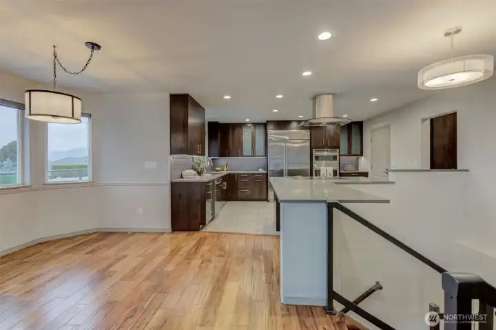 A well appointed kitchen wit plenty of counter space ~ dining with a VIEW!