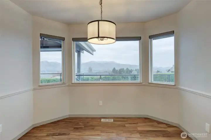 Dining just off the kitchen