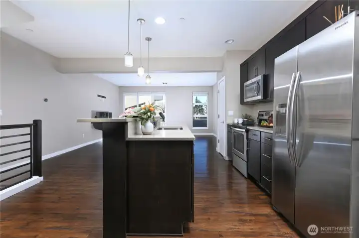 Upper floor kitchen.