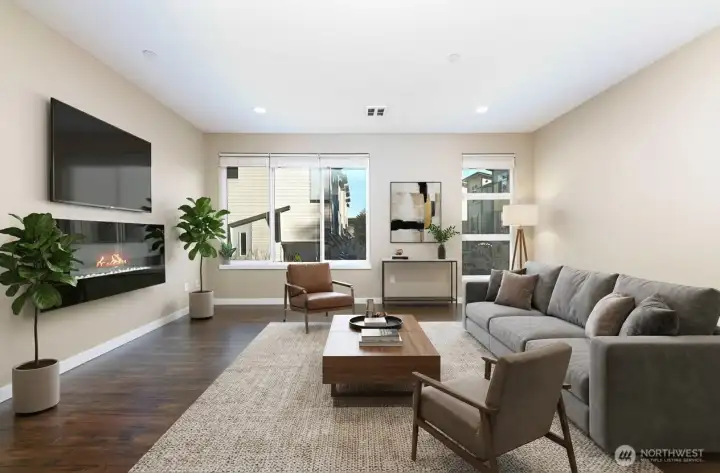 *Virtually Staged* Living room