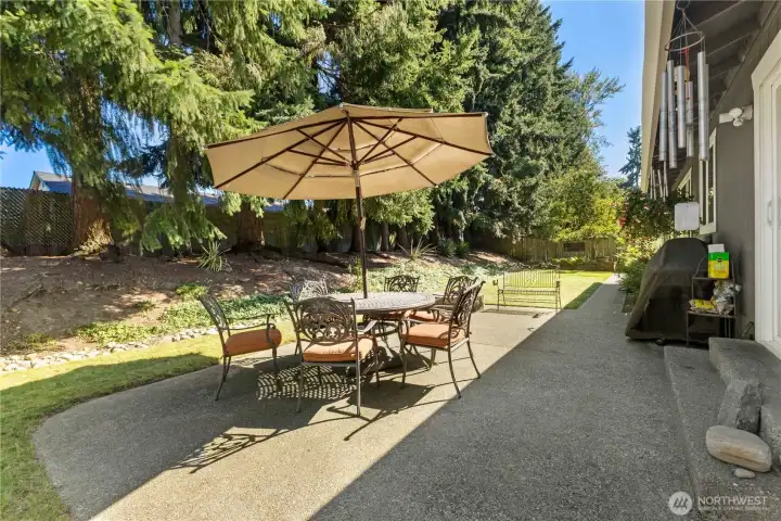 Sprinkler system helps make this a low maintenance yard!