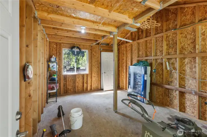 Lots of room, and light in this shed!