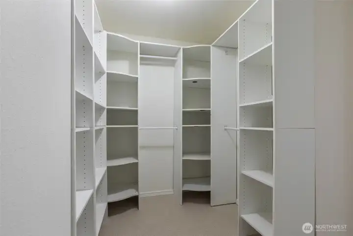 ...a generous walk-in closet with built-ins...
