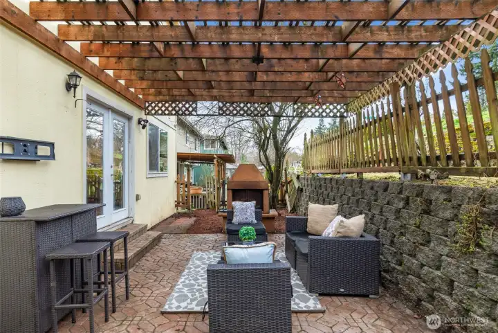 Backyard entertainment space - ready to relax or host all the fun!