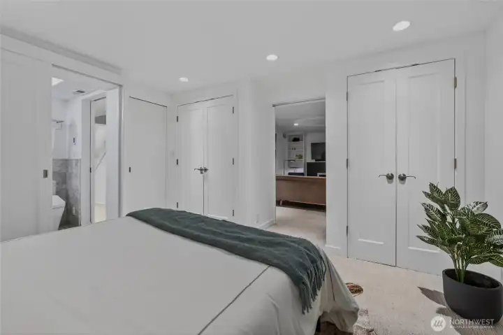 Plenty of closet space in the primary bedroom.