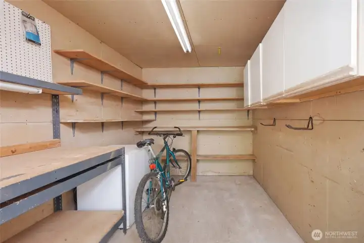 Storage at the end of carport