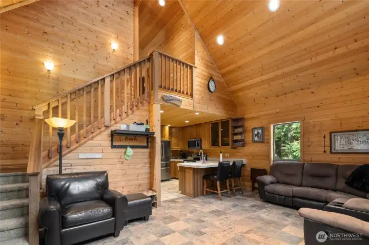 Look at those amazing t&g vaulted ceilings!