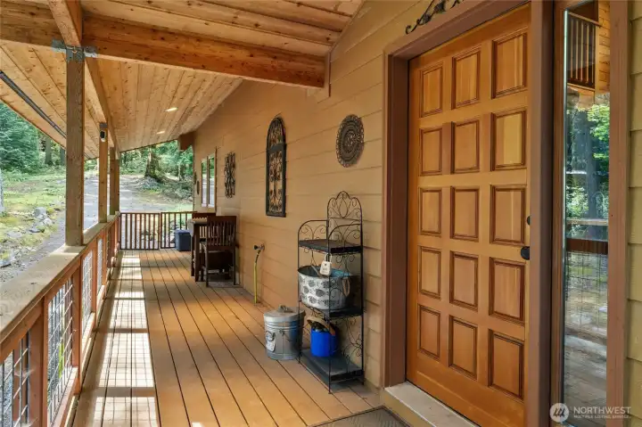 The covered decks & outdoor living space on this property are incredible.