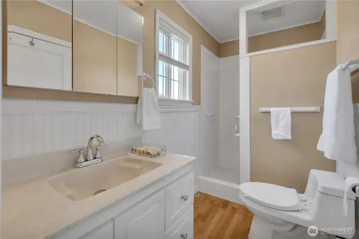 Main floor 3/4 bathroom.