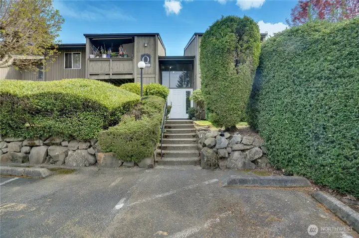 Building Q—home to this ground-level, move-in ready condo.