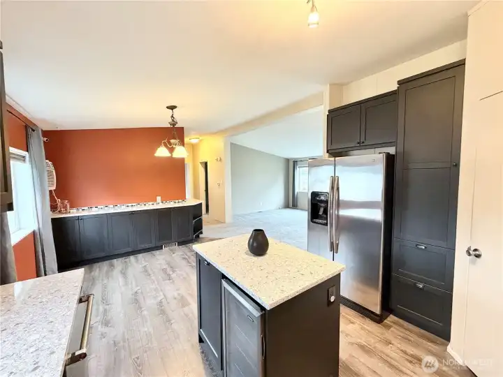 Beverage Fridge in island!