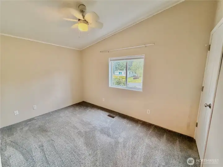 Bedroom 1 with walk in closet.