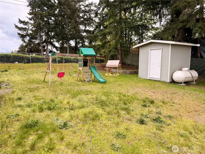 Additional 8x8 storage shed.