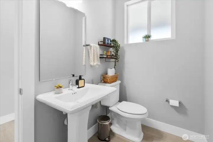 Main level powder room