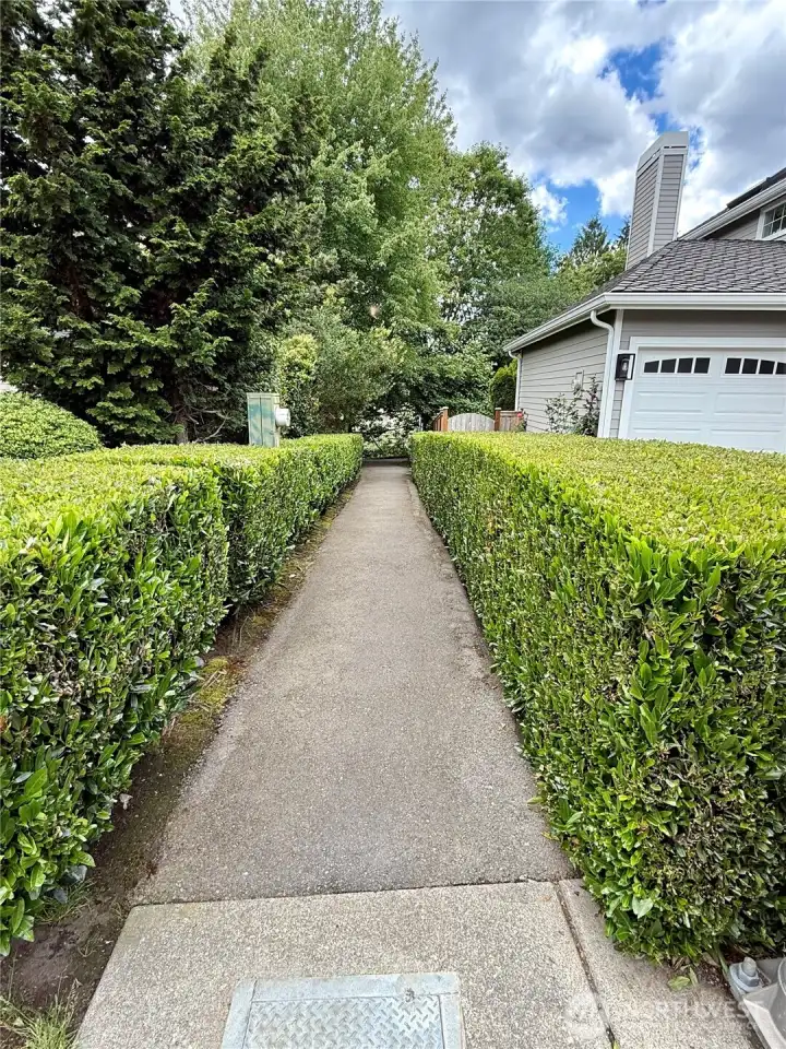 Pathway from cul-de-sac down to park Pathway from cul-de-sac down to park