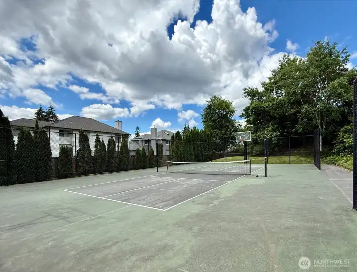 Tennis, pickleball and basketball Tennis, pickleball and basketball