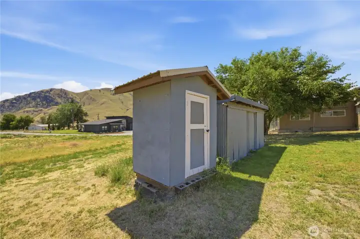 A different shot of the storage buildings.