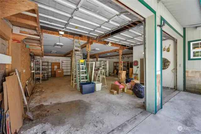 Plenty of storage space, and room for multiple vehicles in the attached garage.