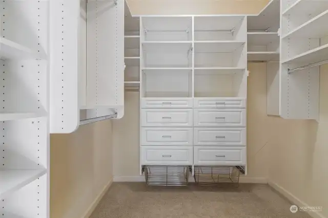 Check out this closet!  Totally built out!