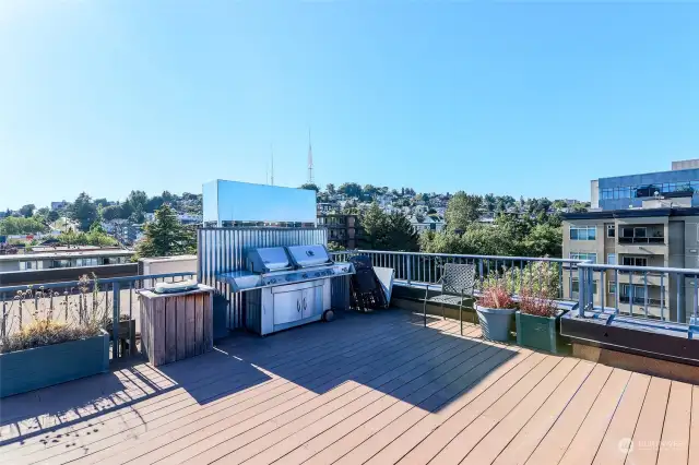 Rooftop deck includes BBQ!  What a fun way to invite friends over!