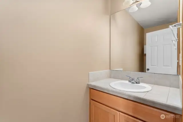 1/2 bath on lower level