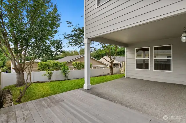 Covered patio and deck