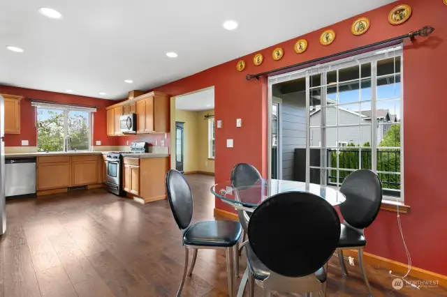 kitchen and dining room