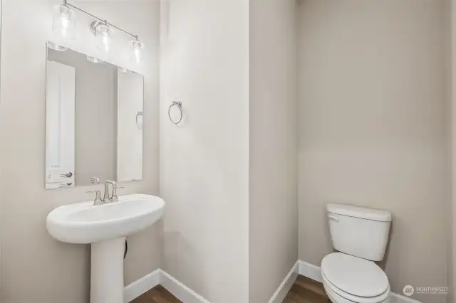 Half bathroom on the main floor