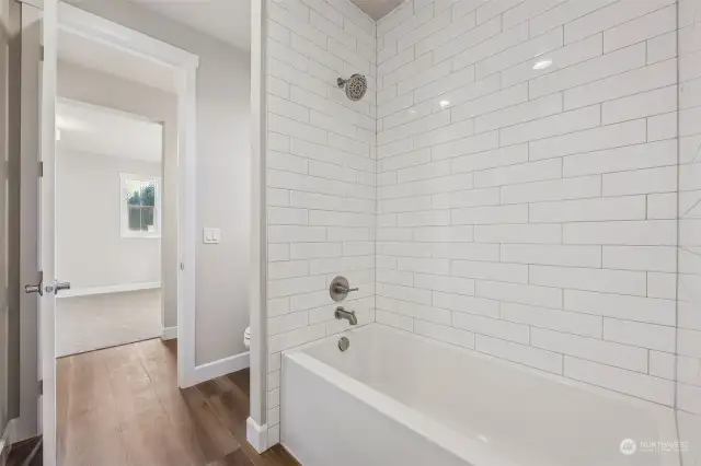 Two of the upstairs bedrooms are joined by a jack and jill bathroom.