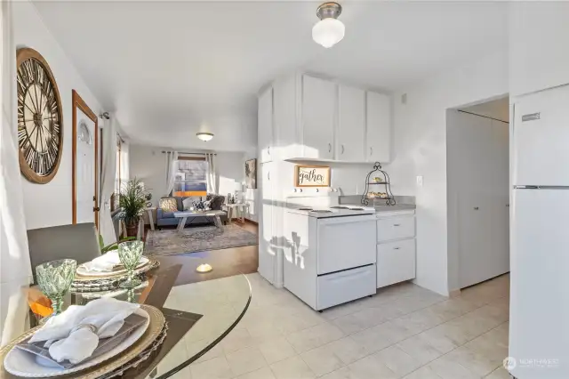 Kitchen-Living open concept.