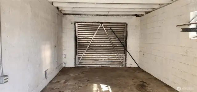 Garage, as viewed through the back door