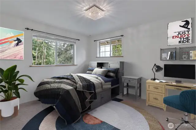 Bedroom #3 - This room is virtually staged.