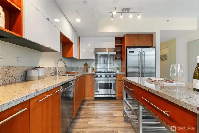 Kitchen with granite countertops