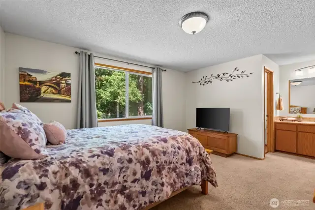 Primary bedroom from doorway