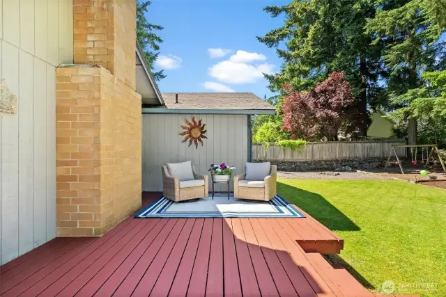 large resurfaced deck