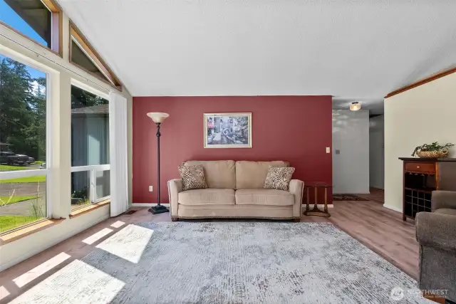 living room from dining room