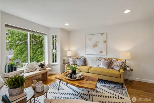 Mature neighboring tree provides privacy and serene views