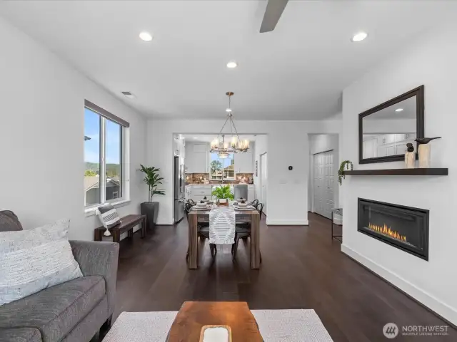 Modern, but inviting living room.