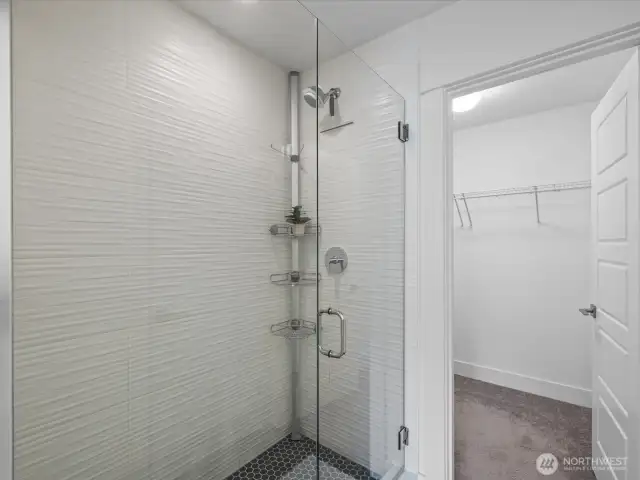 Walk in- closet conveniently located near the shower!