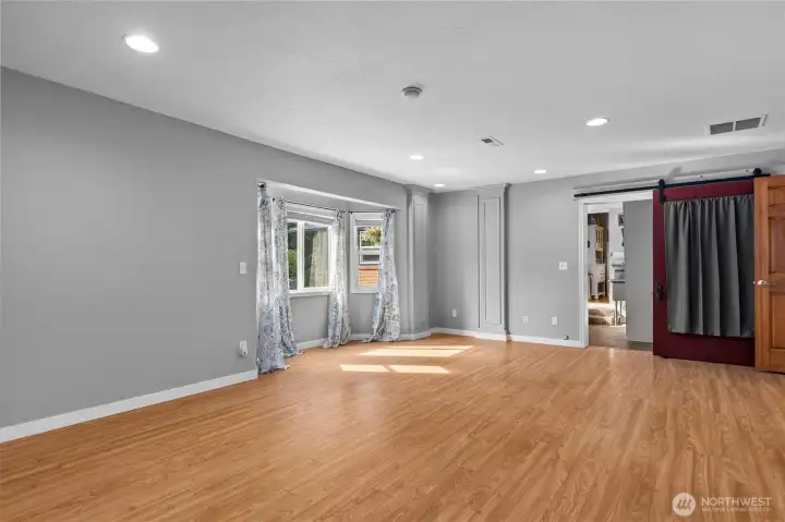 Family room on other side of the home, next to the 4th bedroom & 3/4 bath