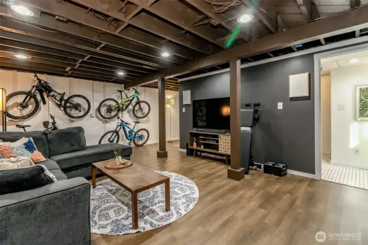 Plenty of additional storage around the corner leading to a separate door for easy access to the backyard.