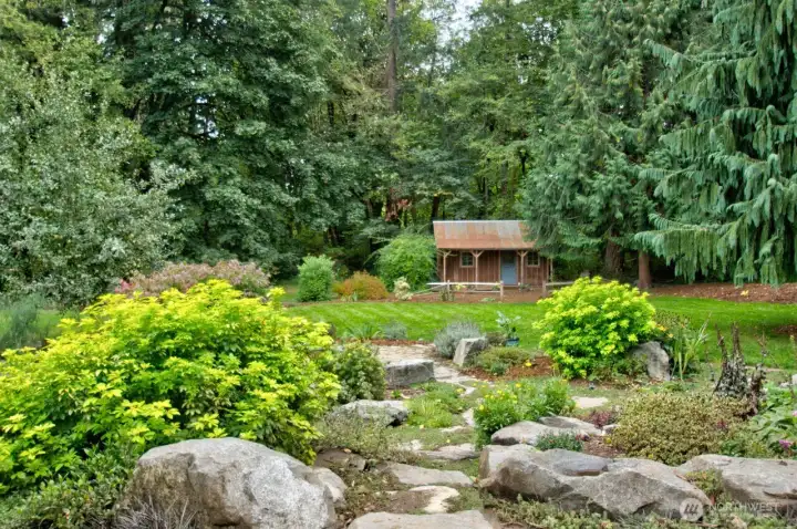 Another view of backyard that sits on 1/2 acre.