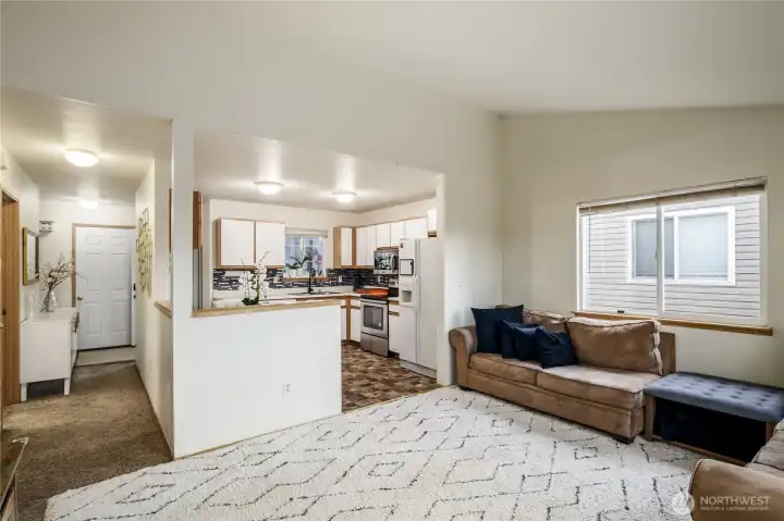 Open floor plan that makes living here easy. Economical gas heat & hot water!