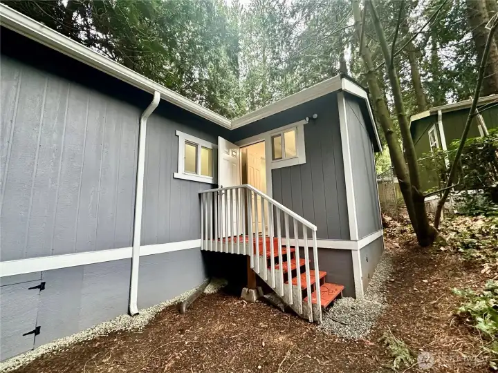 Convenient back door entrance.