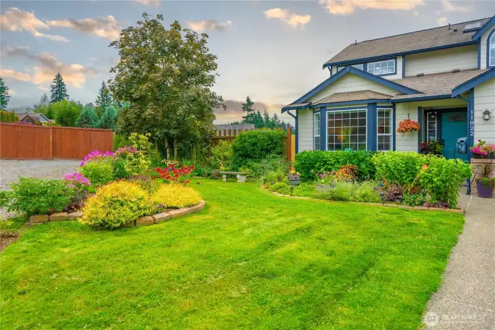 Mature landscaping