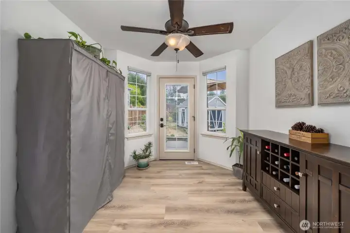 Door to side patio