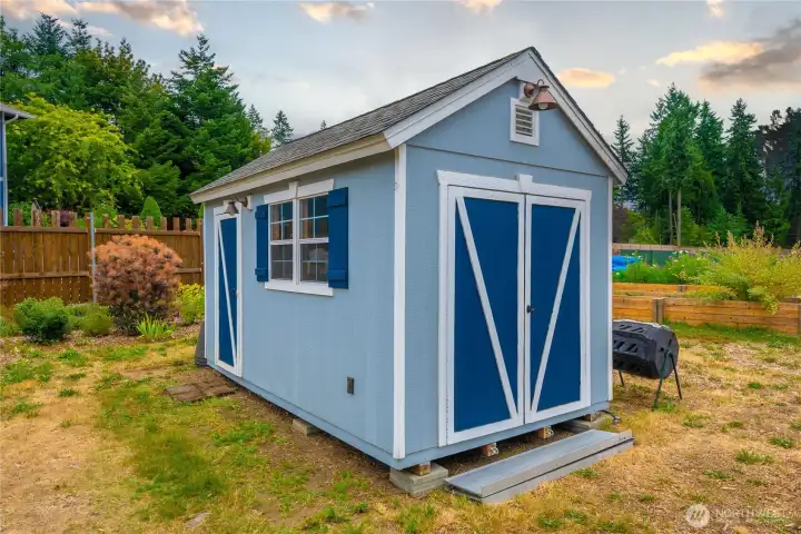 Storage shed for all your lawn equipment or gardening items