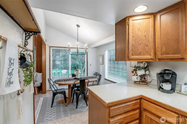 Peninsula can suffice as an additional eating space.