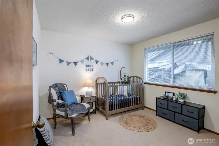 Bedroom at the left end of the hall, northern exposure