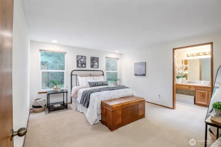 Owner's suite allows for a king bed